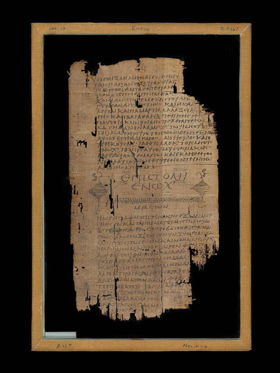 Griekse papyrus Chester Beatty XII met Henoch 106